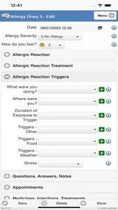 Allergy Diary 3 screenshot 3