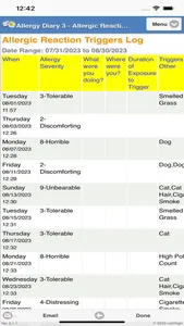 Allergy Diary 3 screenshot 6