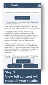 BizWiz - Ai Marketing App screenshot 2