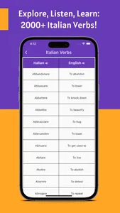 Italian Verbs App screenshot 1