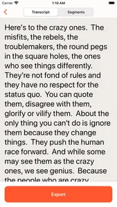 Offline privacy transcription screenshot 4