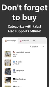 Purchase List | Shopping list screenshot 0
