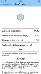 Movimiento de caída libre screenshot 2