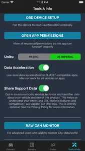 Dauntless OBD screenshot 2