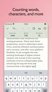 Documentally - Word Count Note screenshot 0