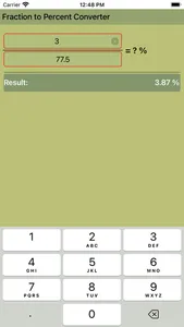 Fraction to Percent Converter screenshot 1