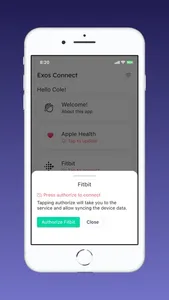 Exos Connect screenshot 1