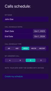 On-Call Schedule screenshot 2