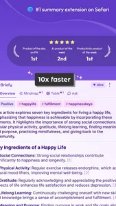 Briefy - AI summary on Safari screenshot 1