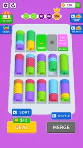 Coin Sort : Merge & Collect screenshot 2