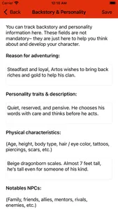 Dnd Character Journal screenshot 2