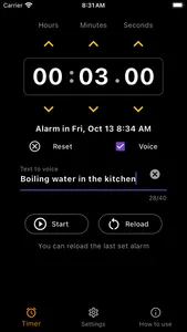 Talking alarm with Text speech screenshot 0