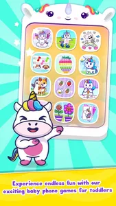 Baby Unicorn Phone For Kids 2+ screenshot 0