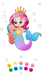 Mermaid coloring book kids screenshot 1