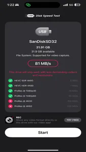 REC Disk Speed Test screenshot 0