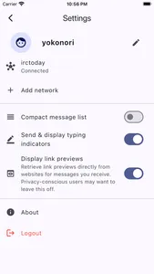 Goguma IRC screenshot 1