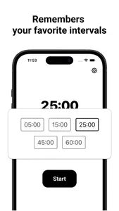 WhiteFocus: timer & pomodoro screenshot 1