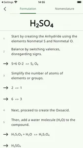 Chemistry Nomenclature Formula screenshot 1