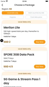 SpaceRoam eSIM screenshot 1