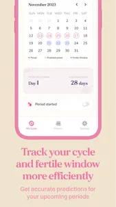 Period Tracker Calendar Regles screenshot 1