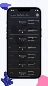 Trombone Slide Position Chart screenshot 2