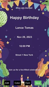 Digital invitation screenshot 4