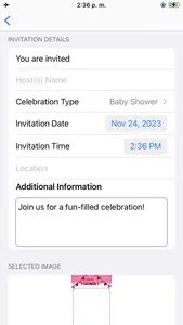 Digital invitation screenshot 6