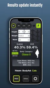 Bodyfat Calculator 3 screenshot 1