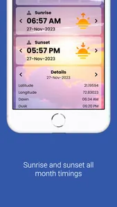 Sun & Moon times screenshot 2