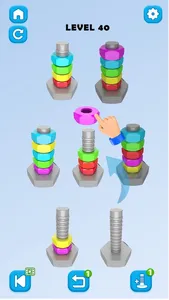 Screw Nut Bolts Sorting Games screenshot 0