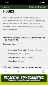 Portland State Campus Rec screenshot 2