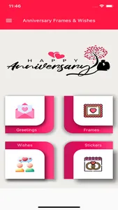 Anniversary Frames & Wishes screenshot 0