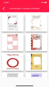 Anniversary Frames & Wishes screenshot 1
