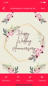 Anniversary Frames & Wishes screenshot 3