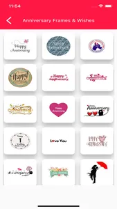 Anniversary Frames & Wishes screenshot 4