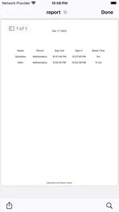 Student Break Tracker screenshot 0