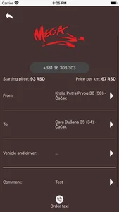 Mega Taxi Kraljevo screenshot 6