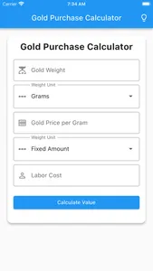 Gold Purchase Calculator screenshot 0