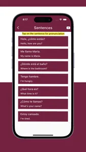 Spanish Sentences screenshot 2