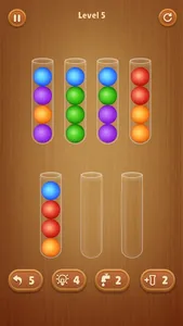 Color Ball Sort Wooden Puzzle screenshot 1