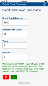 Credit Card Calculator screenshot 2