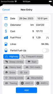 Fuel Consumption Tracker screenshot 1