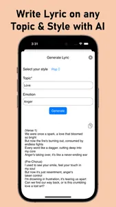 AI Lyric Generator Song Writer screenshot 0