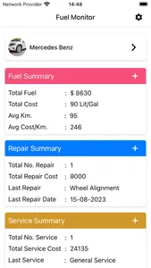 Fuel Tracker - Mileage Log screenshot 0