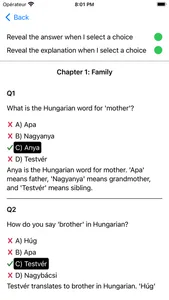 Hungarian Vocabulary Exam screenshot 2