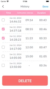Contraction Timer - Labor Log screenshot 3
