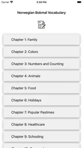 Norwegian Bokmal Vocabulary screenshot 0