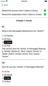 Norwegian Bokmal Vocabulary screenshot 2