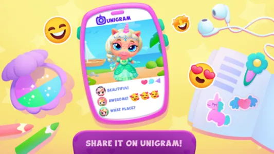 Unicorn Fashionista Kids games screenshot 5