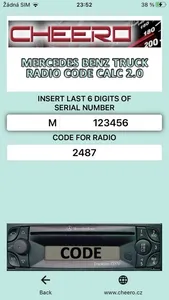 RADIO CODE for MERCEDES TRUCK screenshot 3
